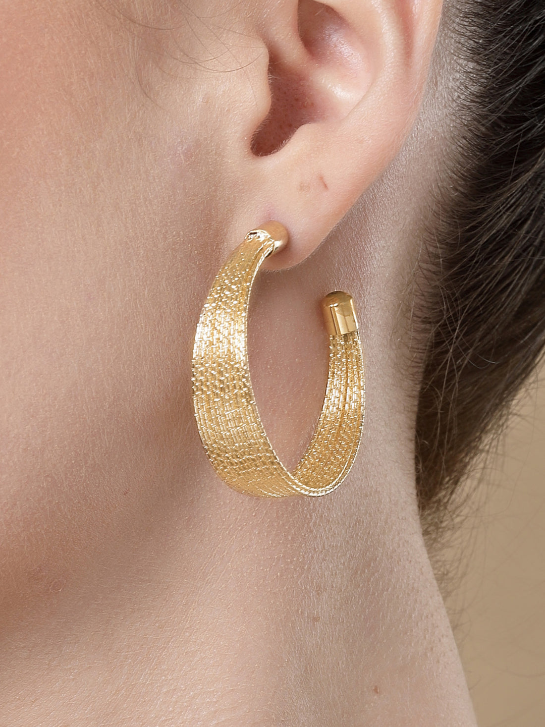 Bohey by KARATCART Gold Plated Contemporary Multi Hoop Earrings for Women