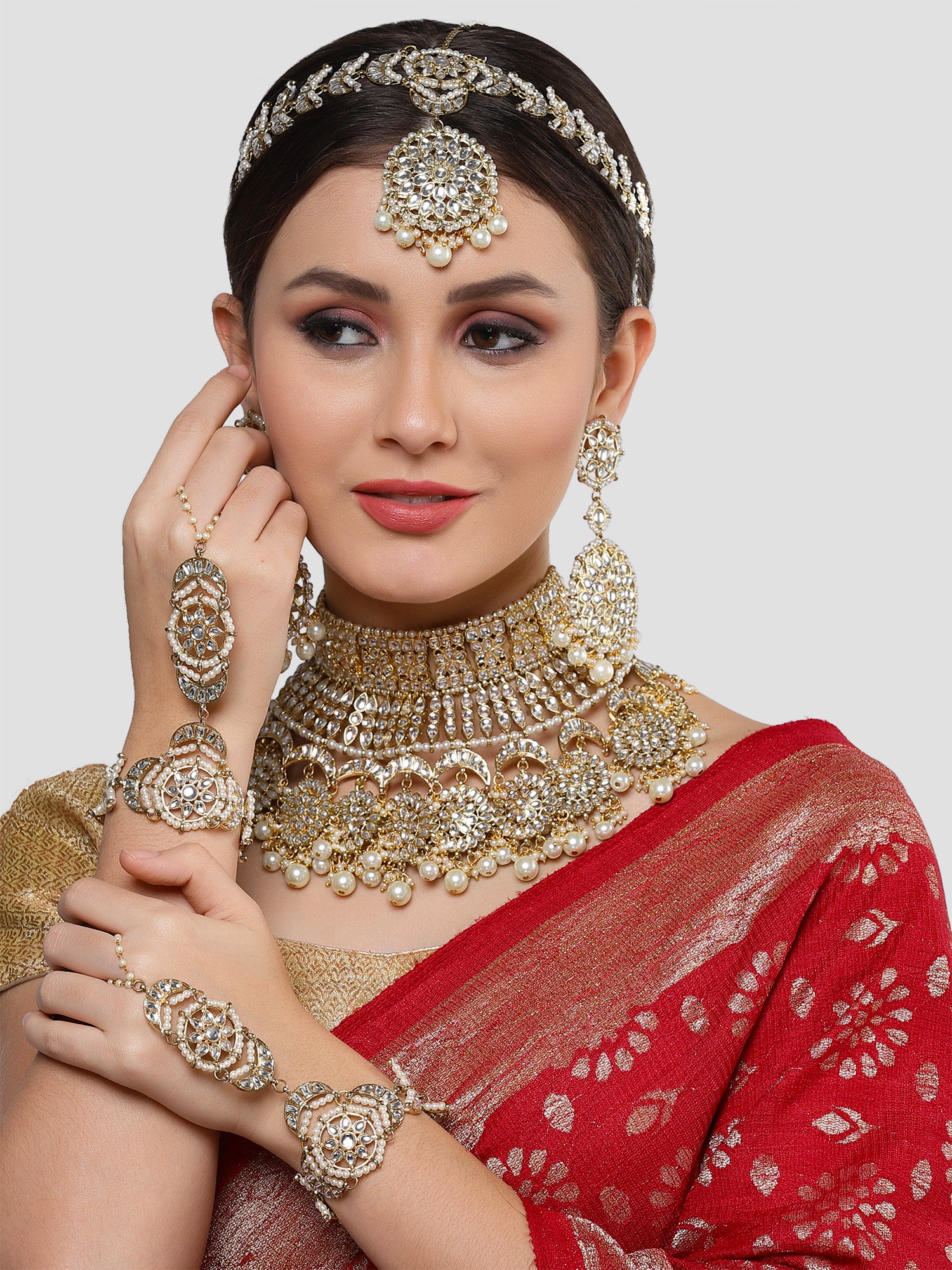 Jewellery Sets Wedding Jewelry For Bride KARATCART Gold Plated