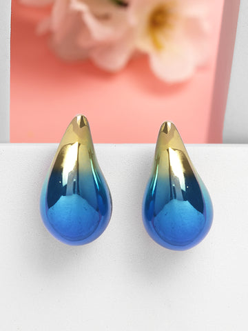 Bohey by KARATCART Blue Stud Earrings for Women