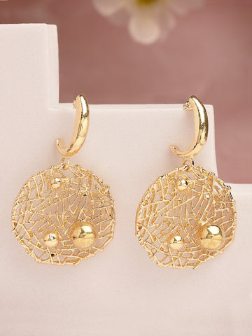 Bohey by KARATCART Gold Plated Drop Earrings for Women