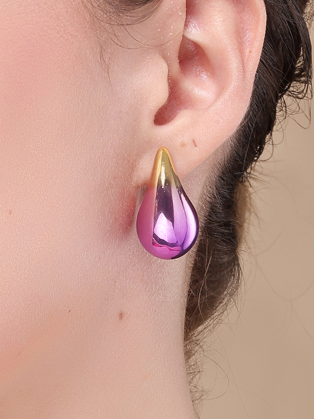 Bohey by KARATCART Purple Stud Earrings for Women