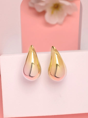 Bohey by KARATCART Gold and Pink Stud Earrings for Women