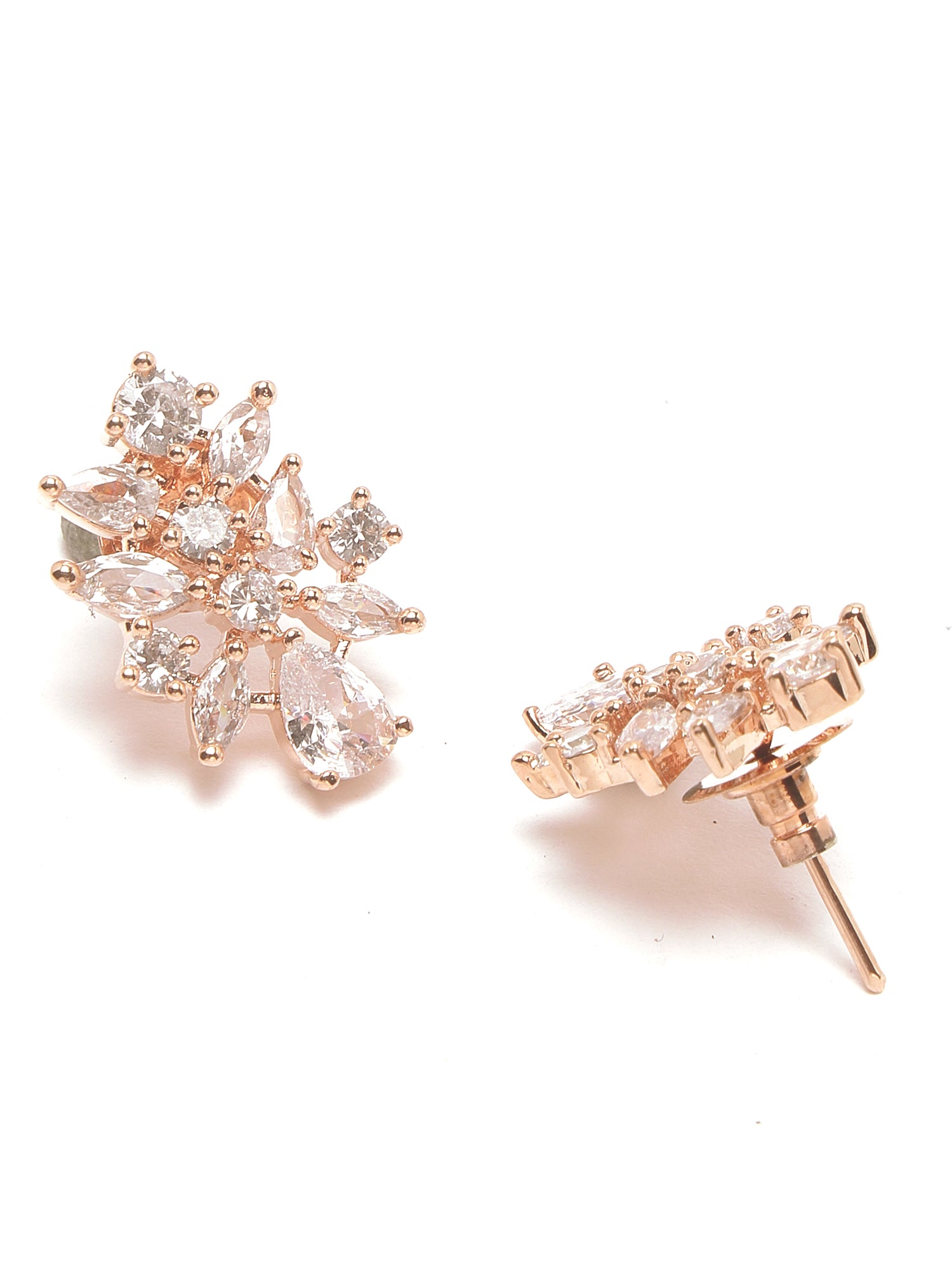 Karatcart Rose Gold Plated American Diamond Necklace Set for Women - view 7