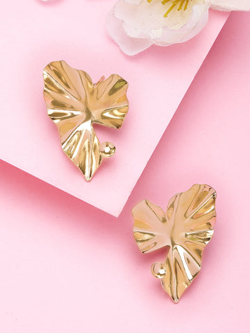 Bohey by KARATCART Gold Plated Heart Shape Studs