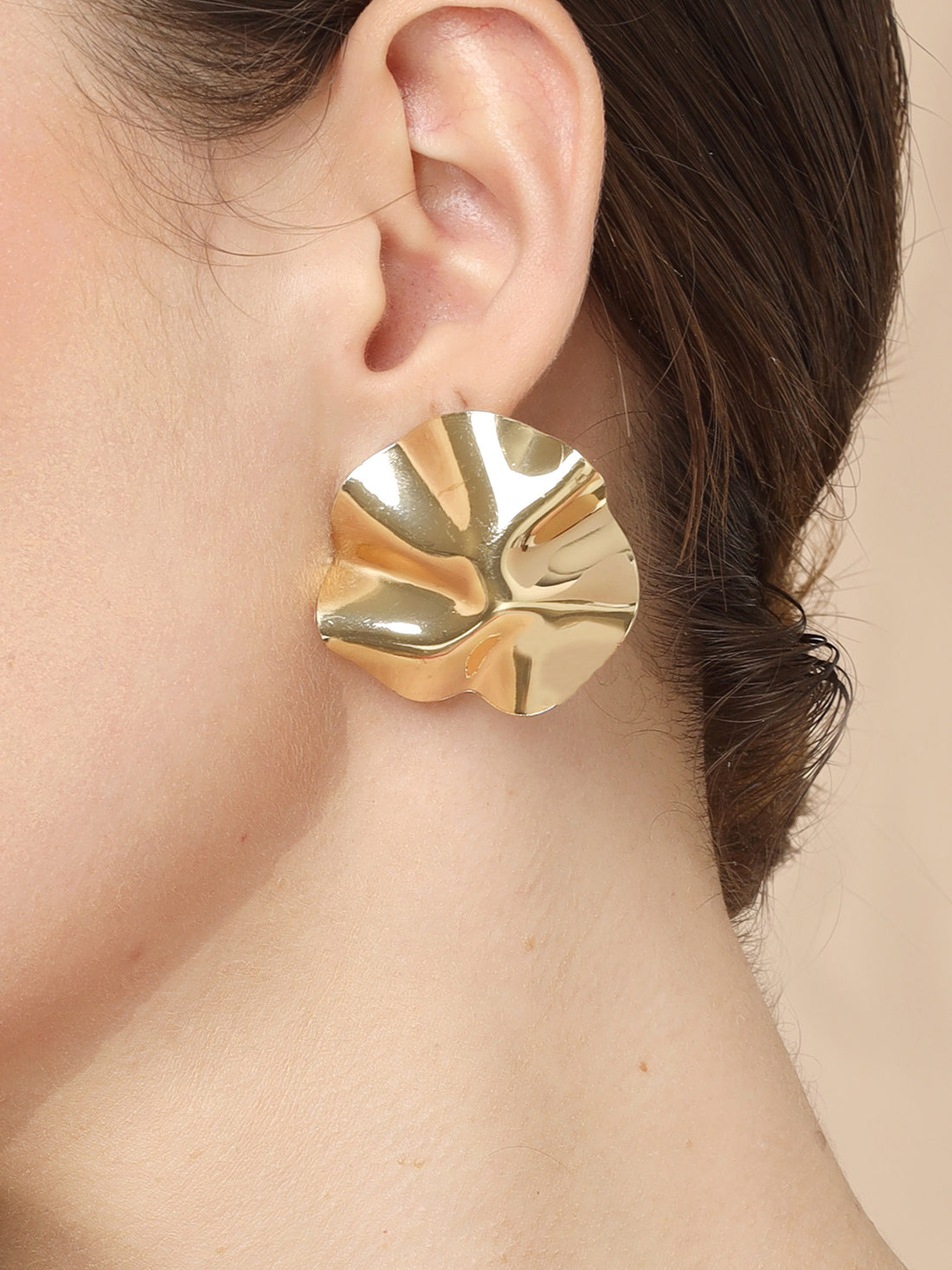 Bohey by KARATCART Gold-Plated Contemporary Gold Studs for Women