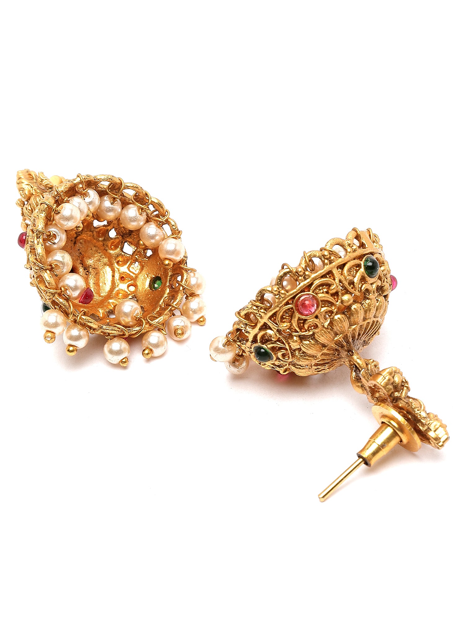 Karatcart Gold Plated Laxmi Mata Design Temple Jewellery Set for Women - view 7