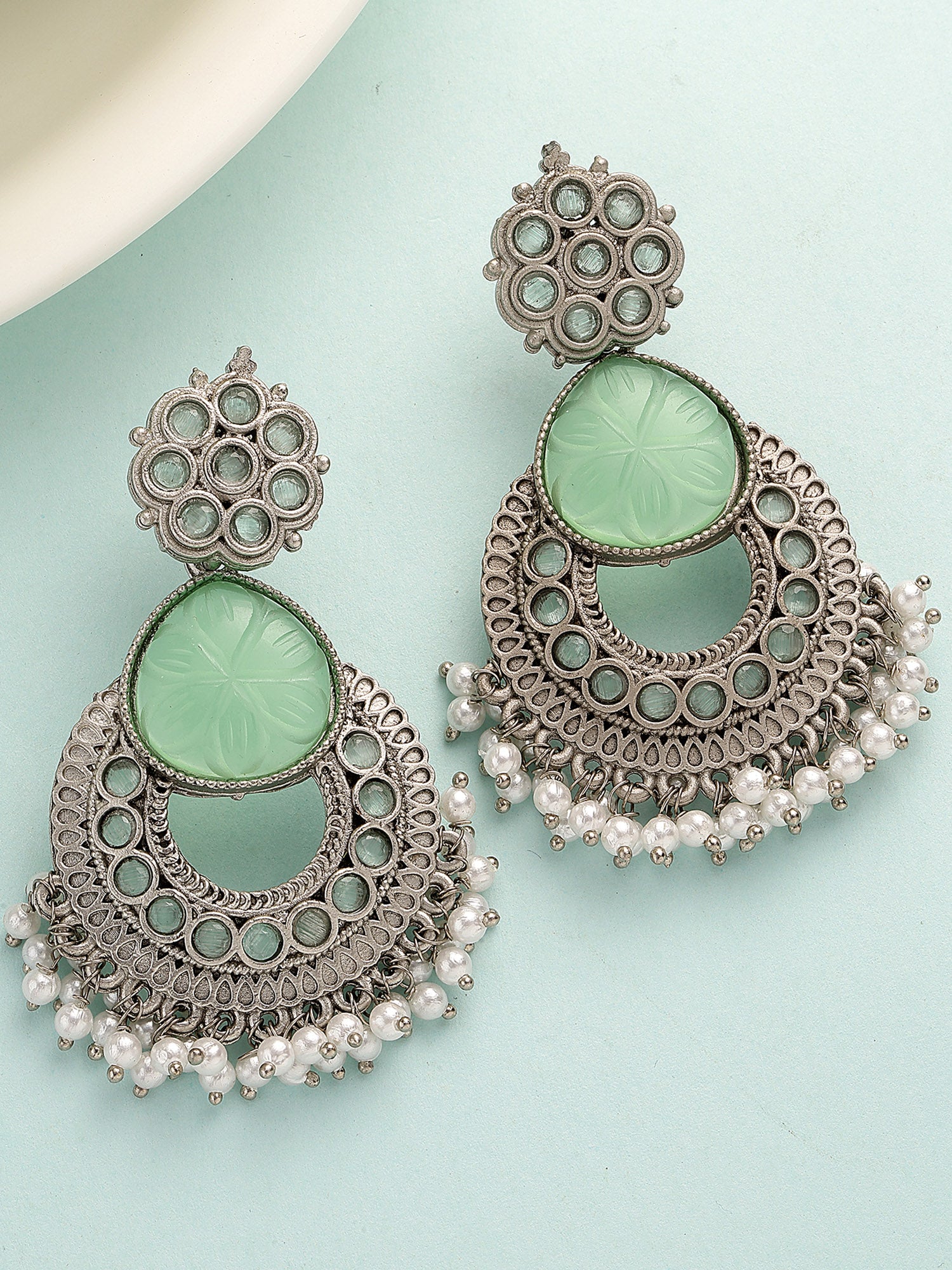 Karatcart Set Of 4 Handcrafted Kundan Earrings For Women – Traditional Indian Jewelry Combo For Weddings & Parties
