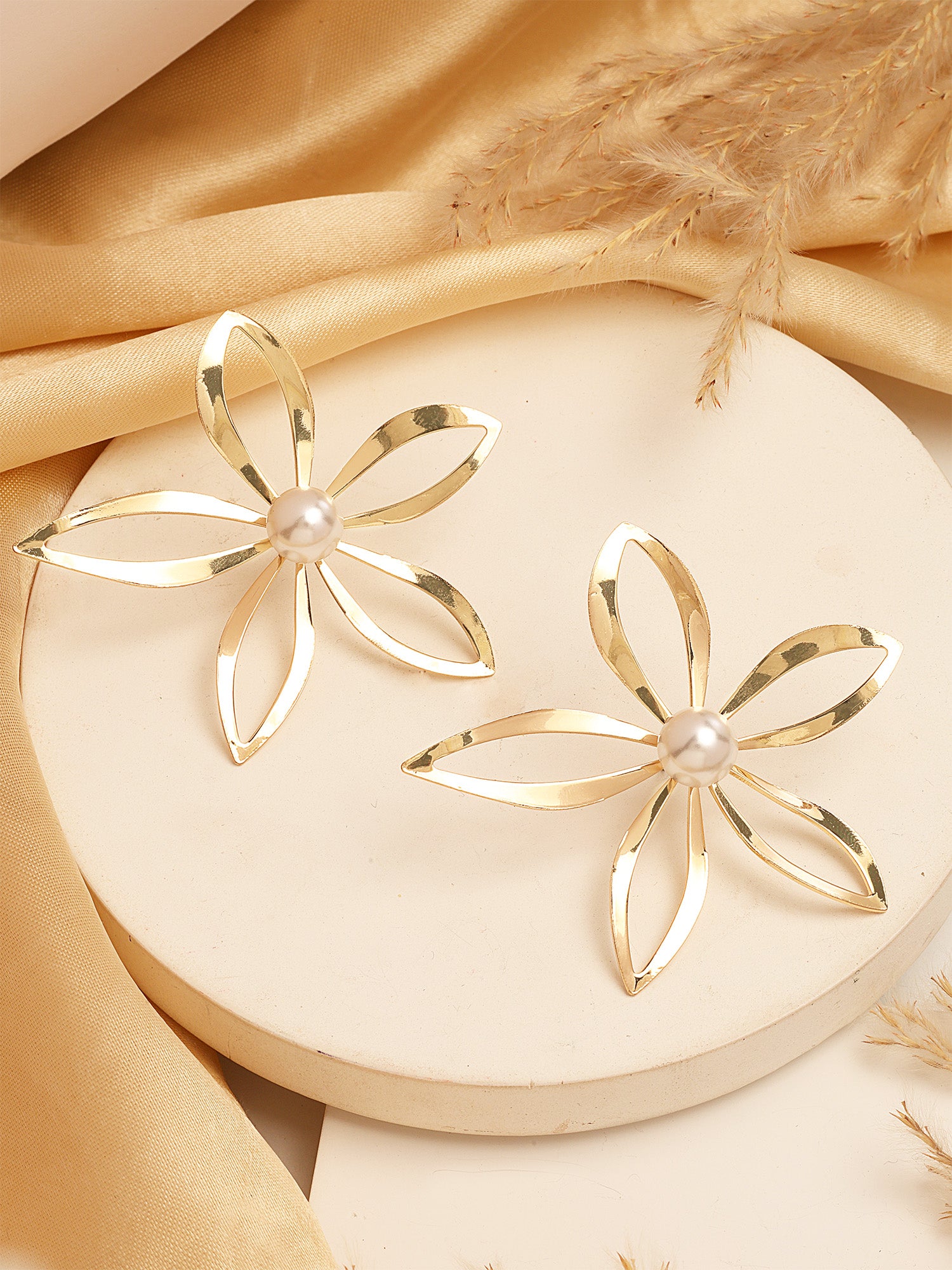 Bohey by KARATCART Gold Plated Stud Earrings for Women