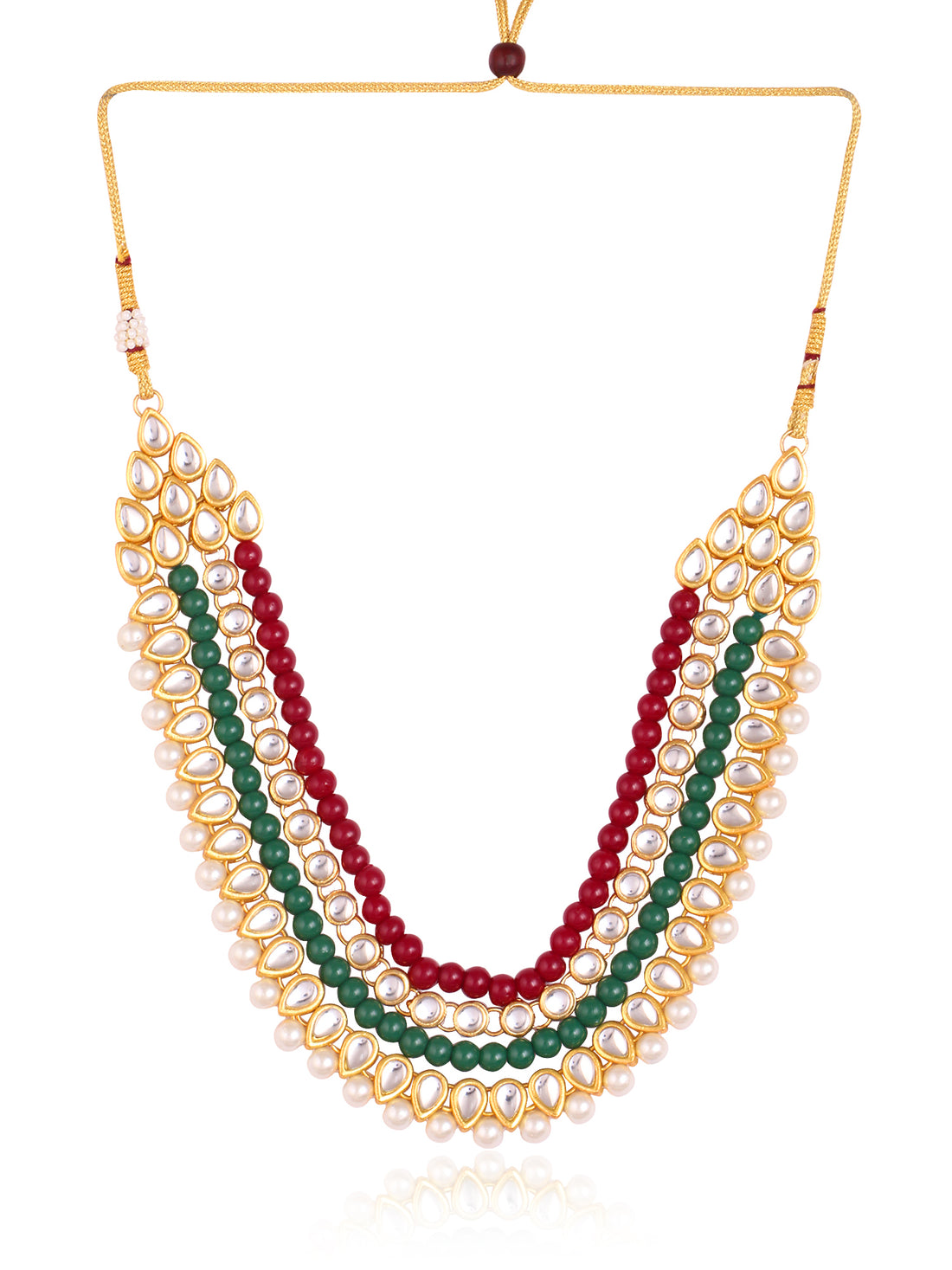 Antique Origins Multicolour Kundan Necklace Set