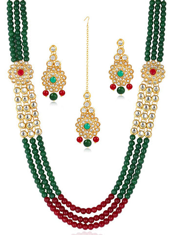 Antique Rani Haar Kundan Necklace Set for Women