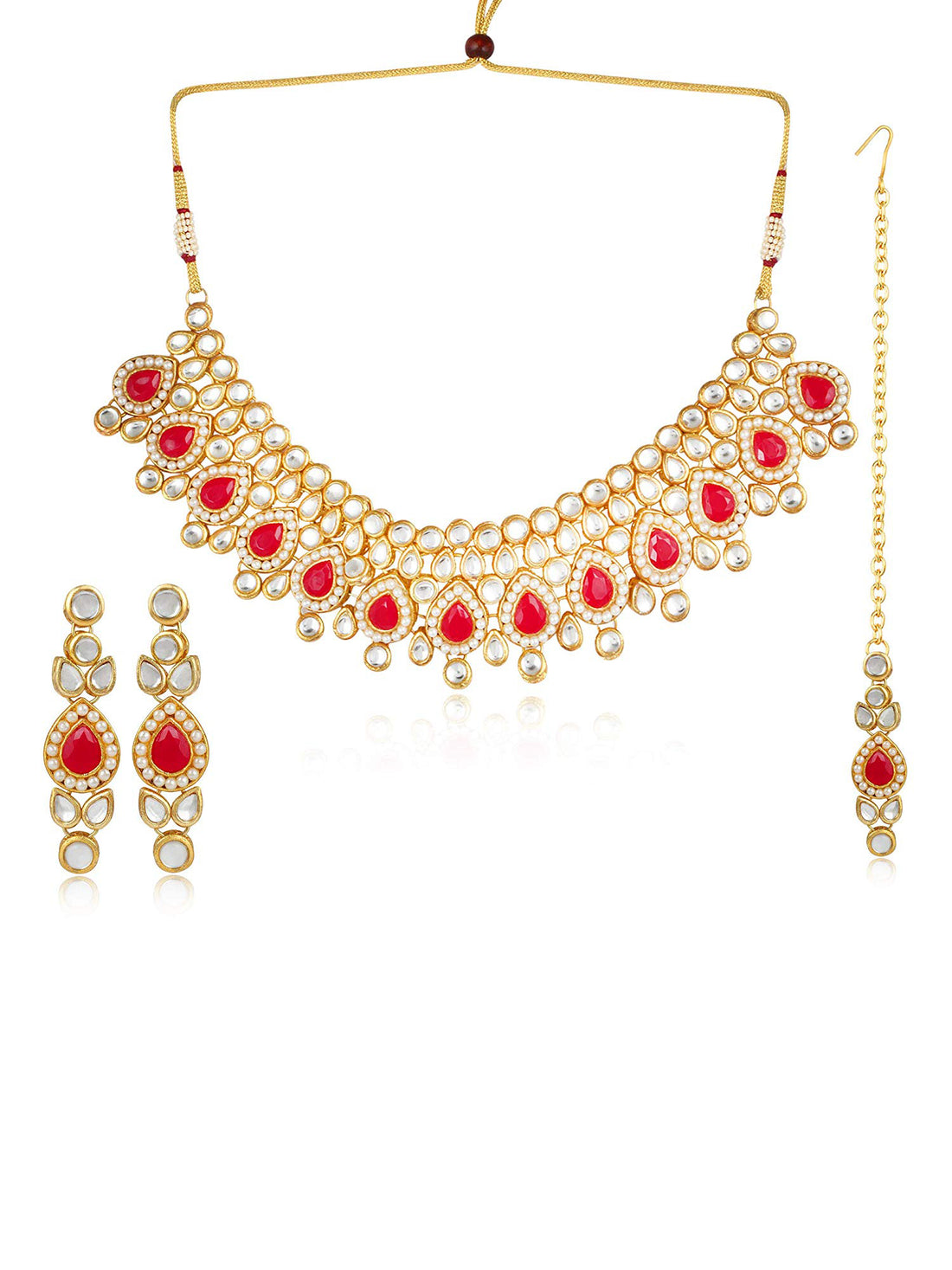 Kundan Pearl Necklace Set for Women