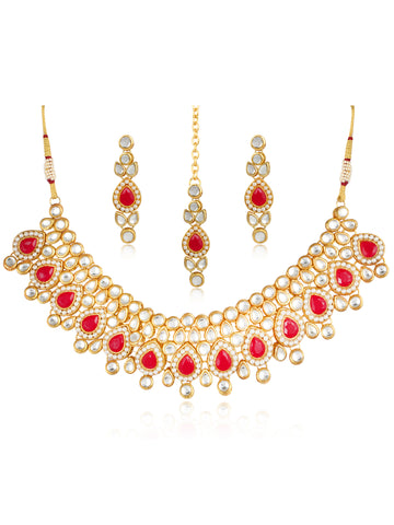 Kundan Pearl Necklace Set for Women