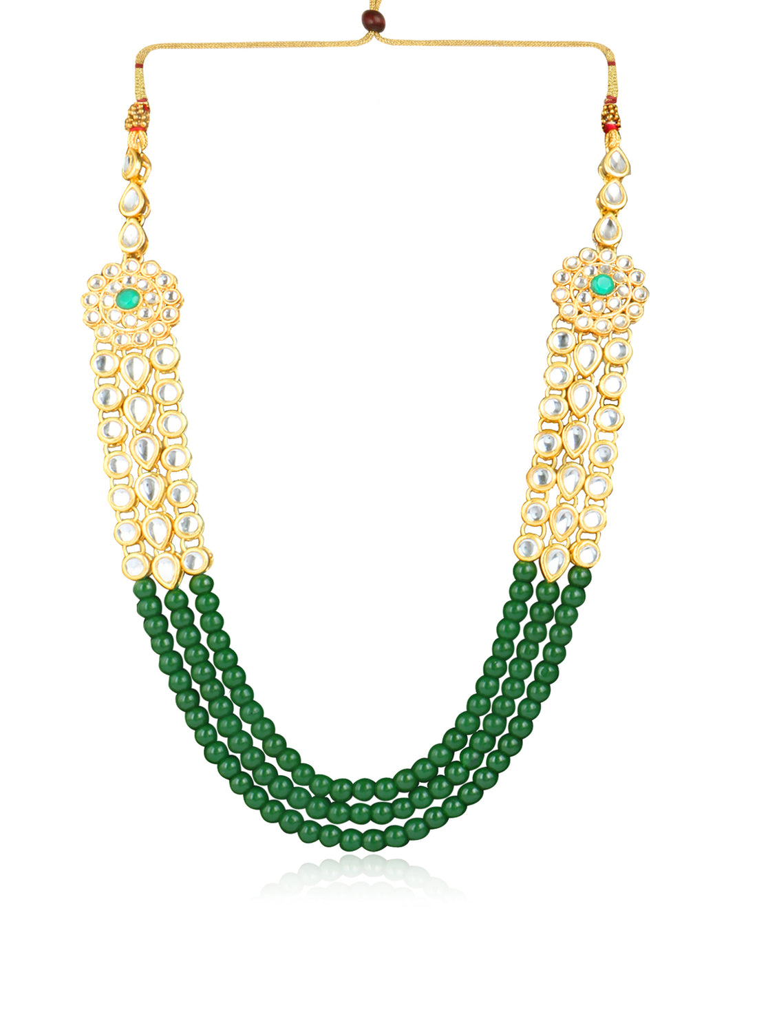 Karatcart 22K GoldPlated Kundan Rani Haar Necklace Set