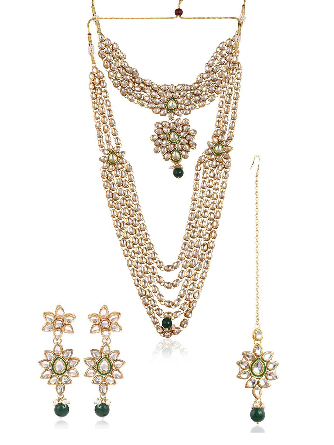 Karatcart Kundan Gold Bridal Necklace Set