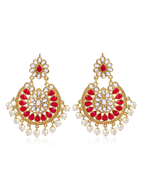 Kundan Broad Choker Necklace Set for Woman