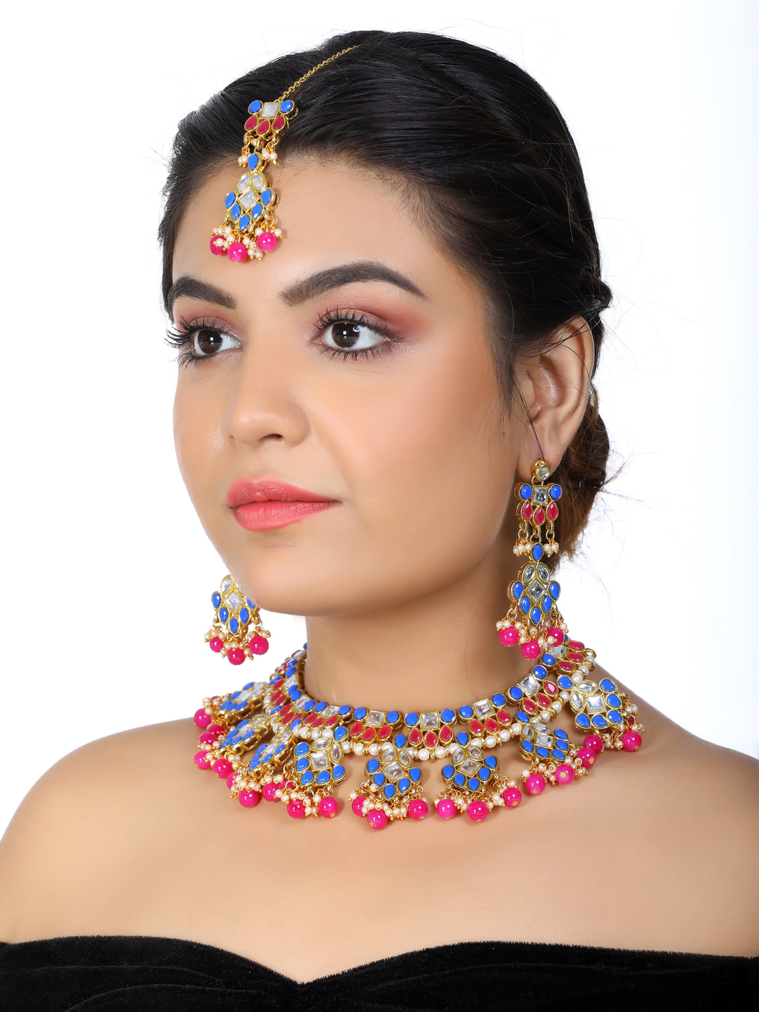 Kundan Multi Colour Necklace Set