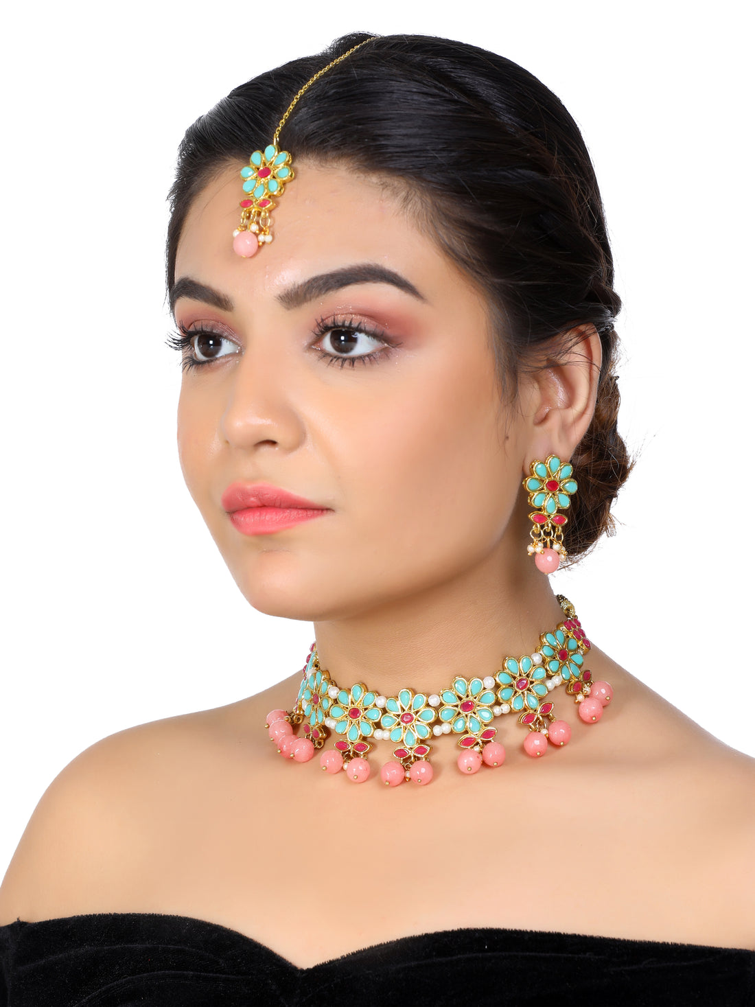 Kundan Multi Choker Necklace Set