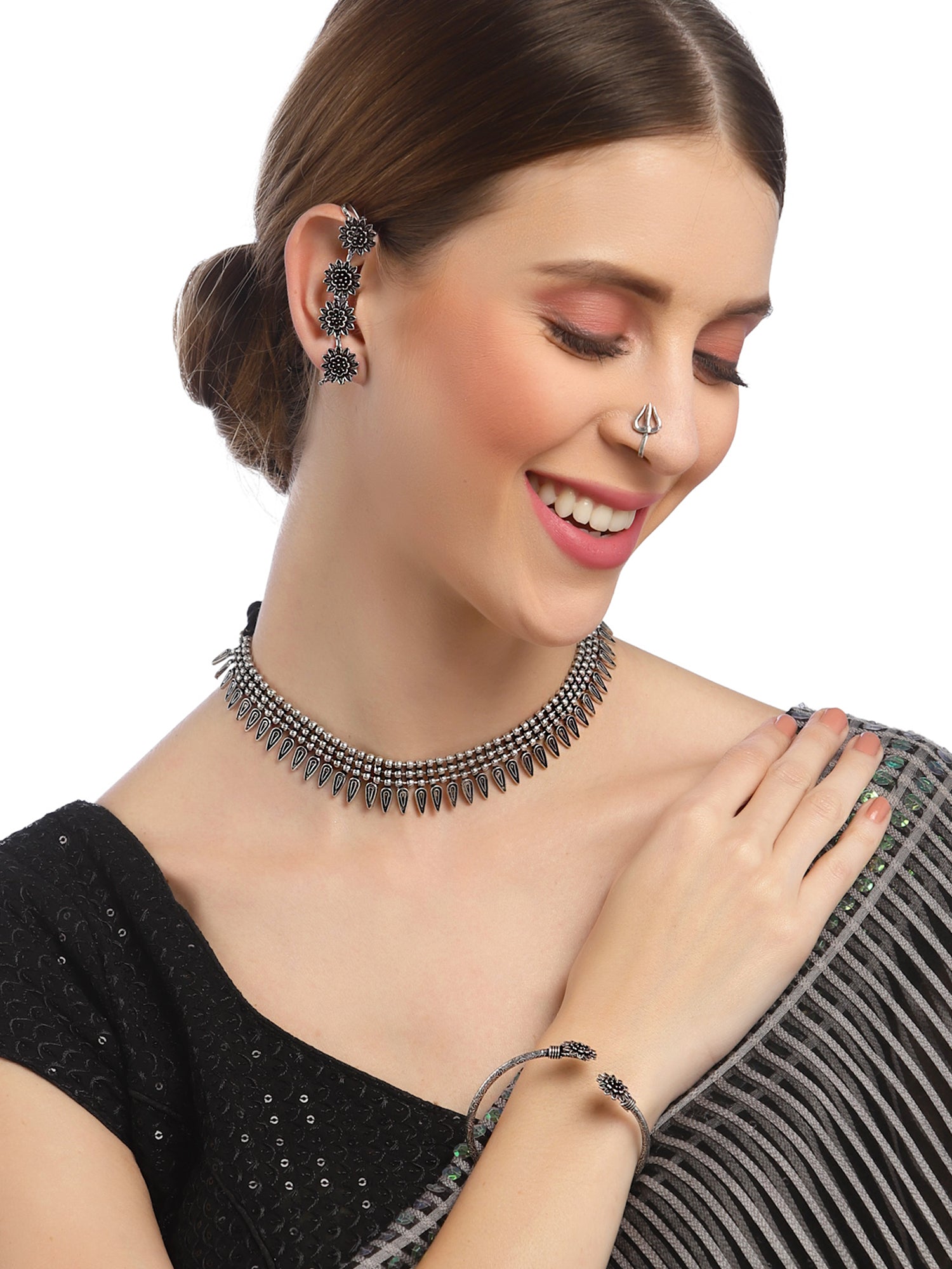 silver chain afghani tikka set