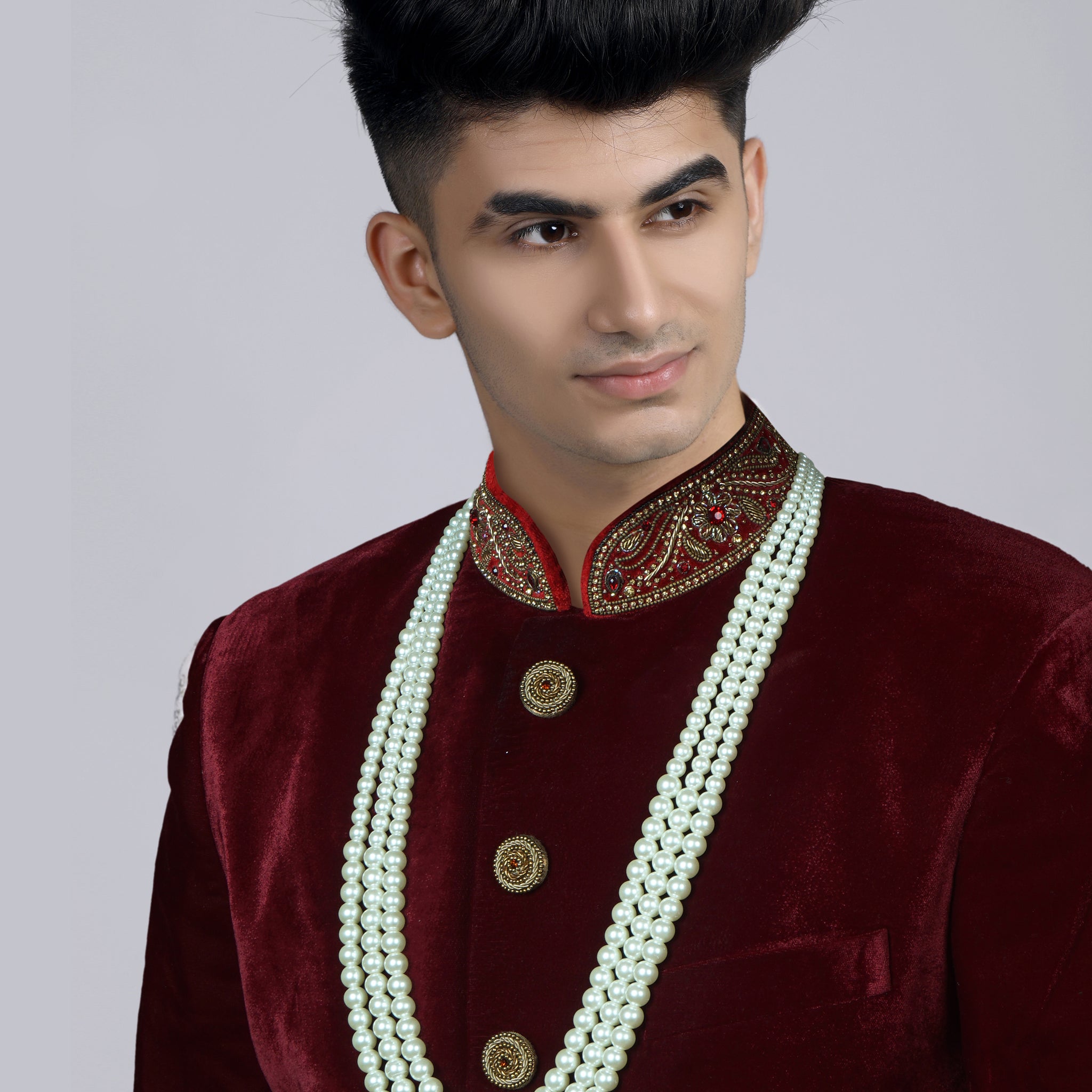Traditional Pearl Maharaja Moti Mala for Men