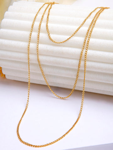 Multilayered Gold Plated Chains for Women