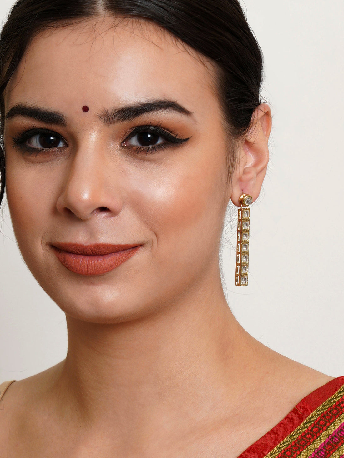 Karatcart Set of 3 Handcrafted Kundan Earrings Combo for Women