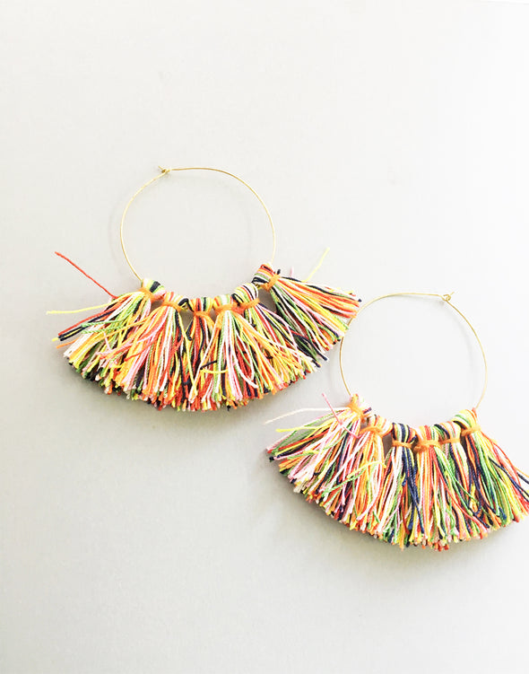 Tassel Hoop Earrings