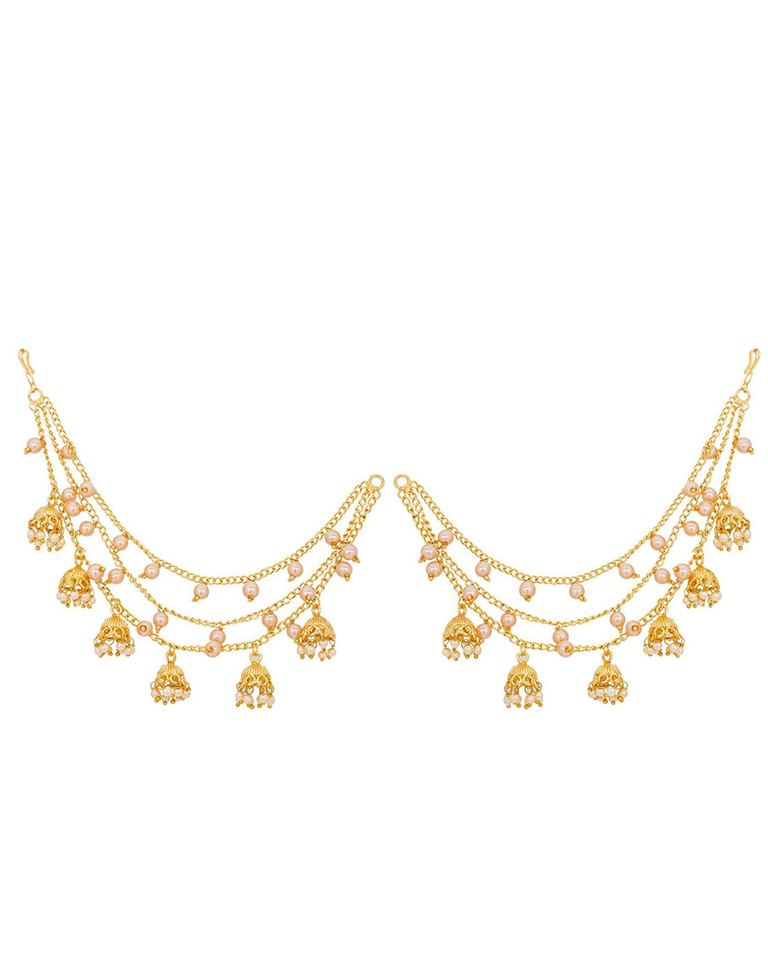 Gold Plated Jhumki Drop Kaanchain