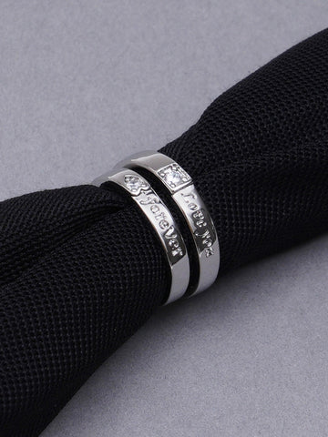 Love Forever Elegant Couple Adjustable Ring for Men and Women