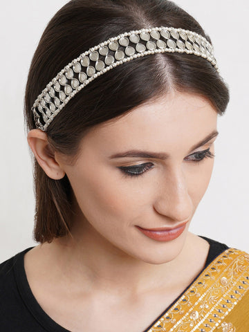 Women Silver-Toned Embellished Hairband