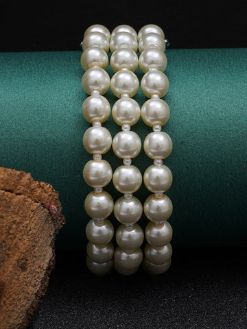 White Pearl Beaded Bracelet