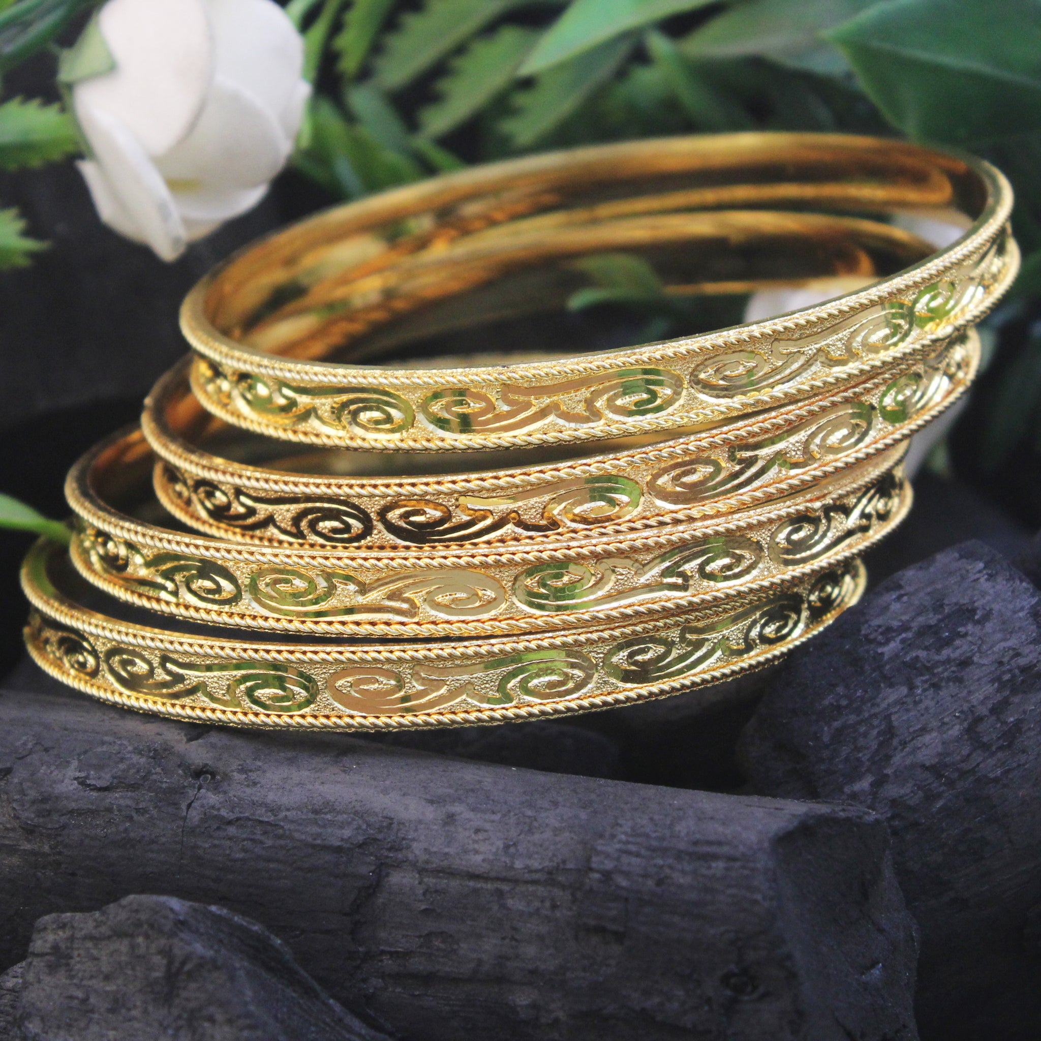 Gold Forming Bangles for Women