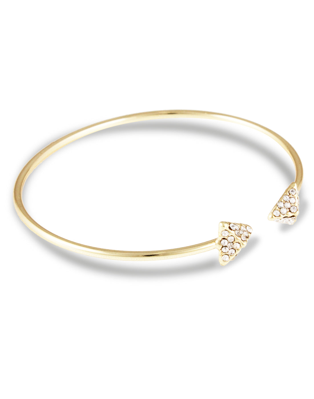 Gold Metal Crystal Arrow Bracelet