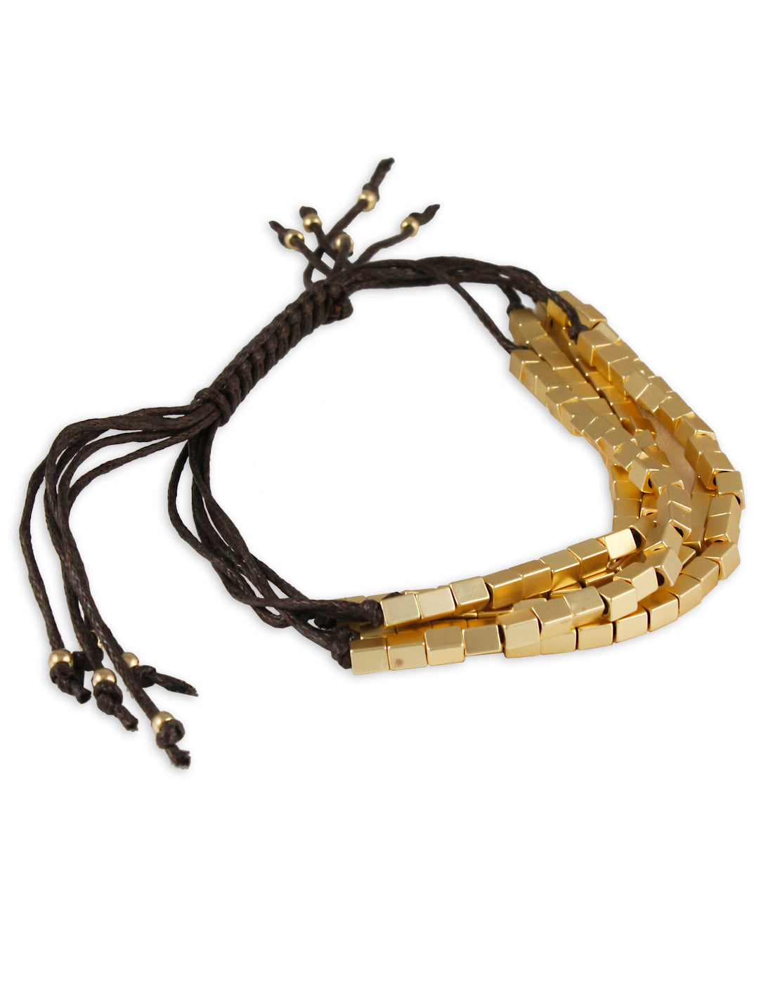 Mini Metal Blocks Thread kavala Bracelet