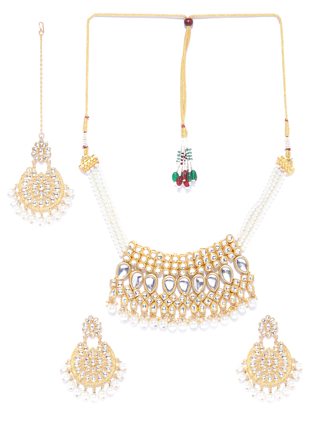 Karatcart Kundan Choker Necklace set