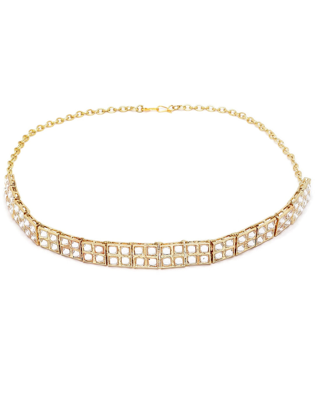 Women White & Gold-Plated Embellished Hairband