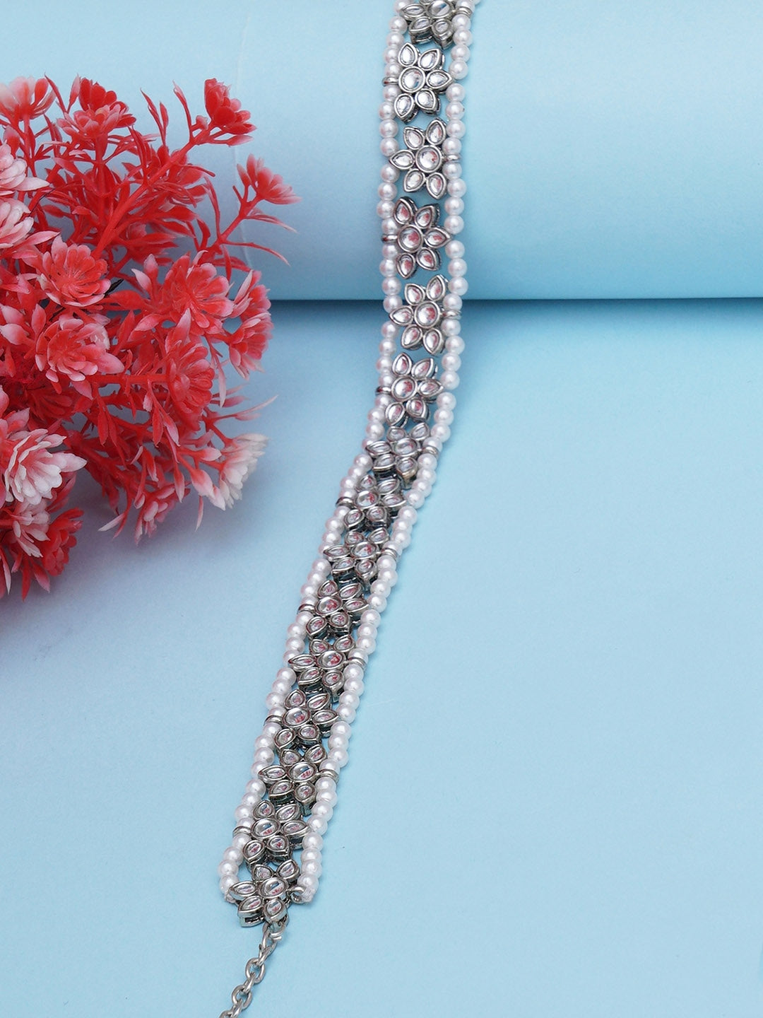 Women Silver-Toned Embellished Hairband