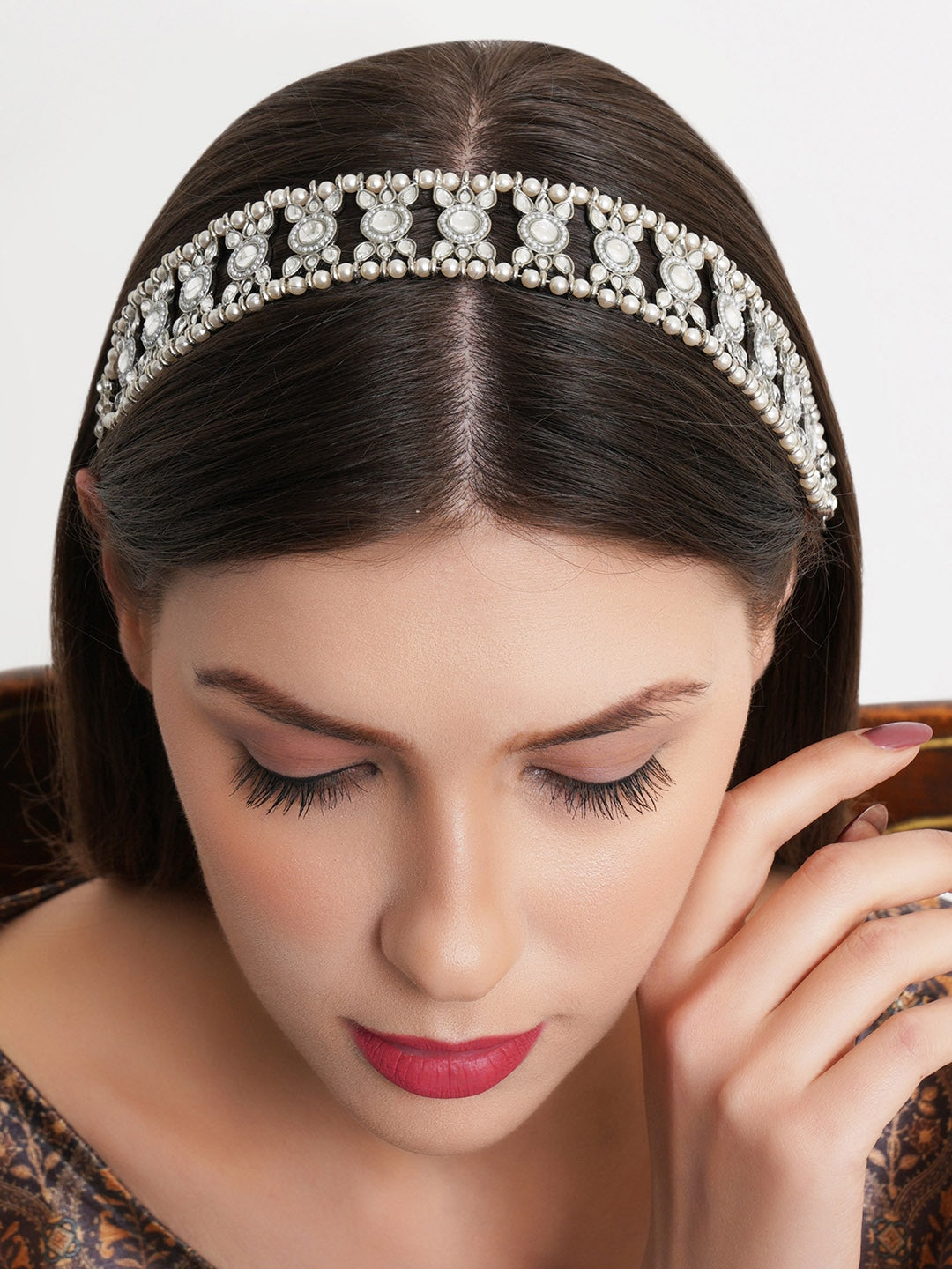 Women Silver-Toned Embellished Hairband