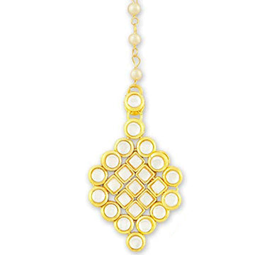 Traditional Gold Plated Kundan Maangtikka For Women