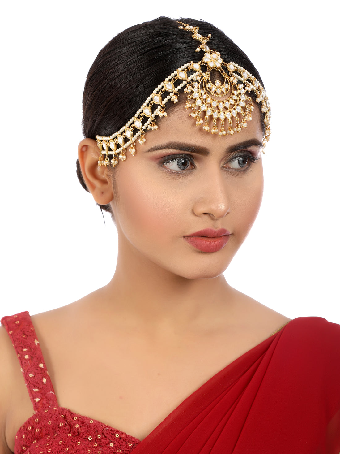 Traditional Gold Plated Kundan Mathapatti