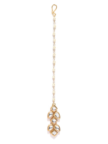 Traditional Gold Plated Kundan Maangtikka for Women