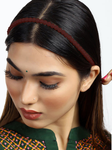 Elegant Red Beads Hairband for Women