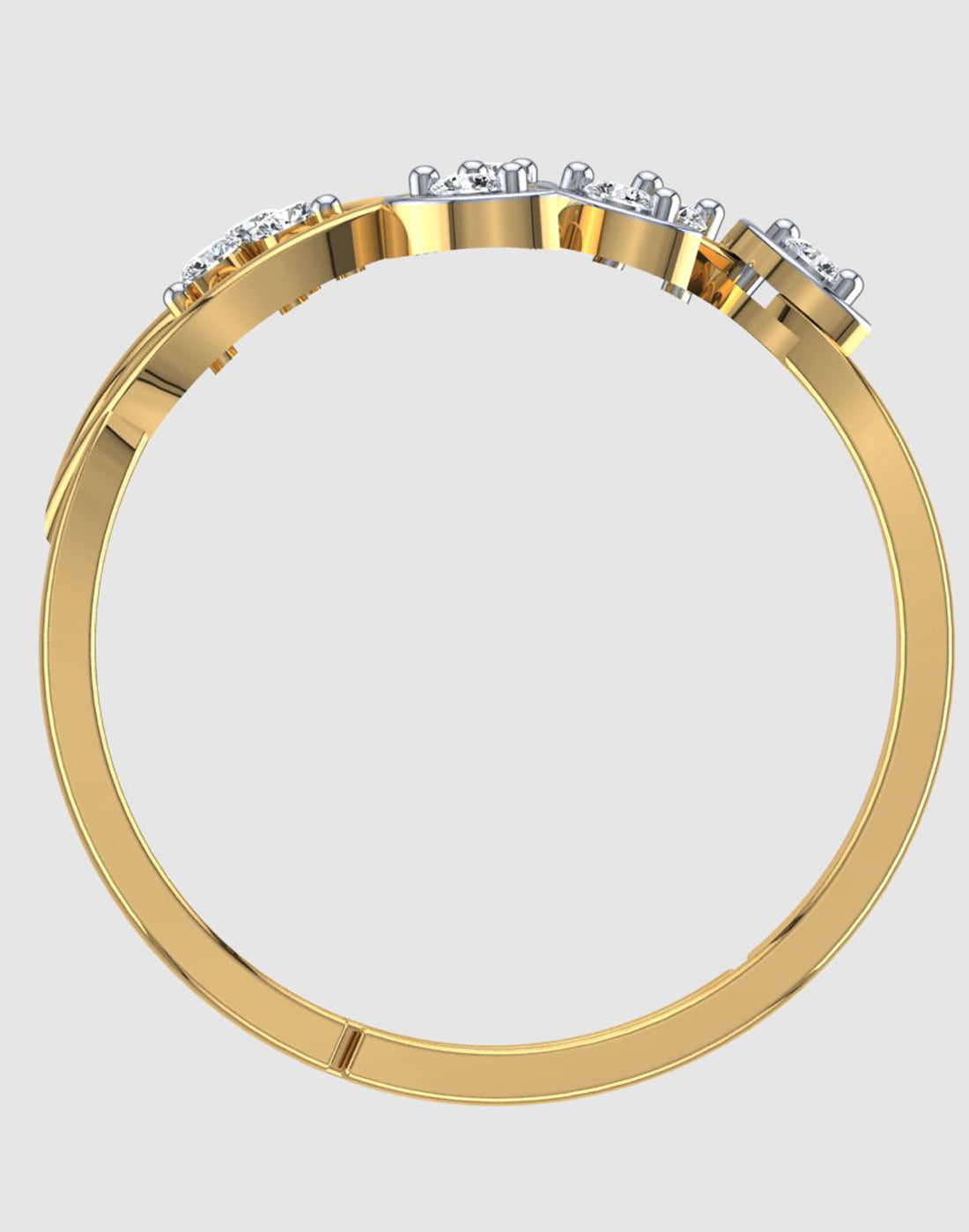 GoldPlated 925 Sterling Silver Austrian Crystal Leaf Adjustable Ring - view 7