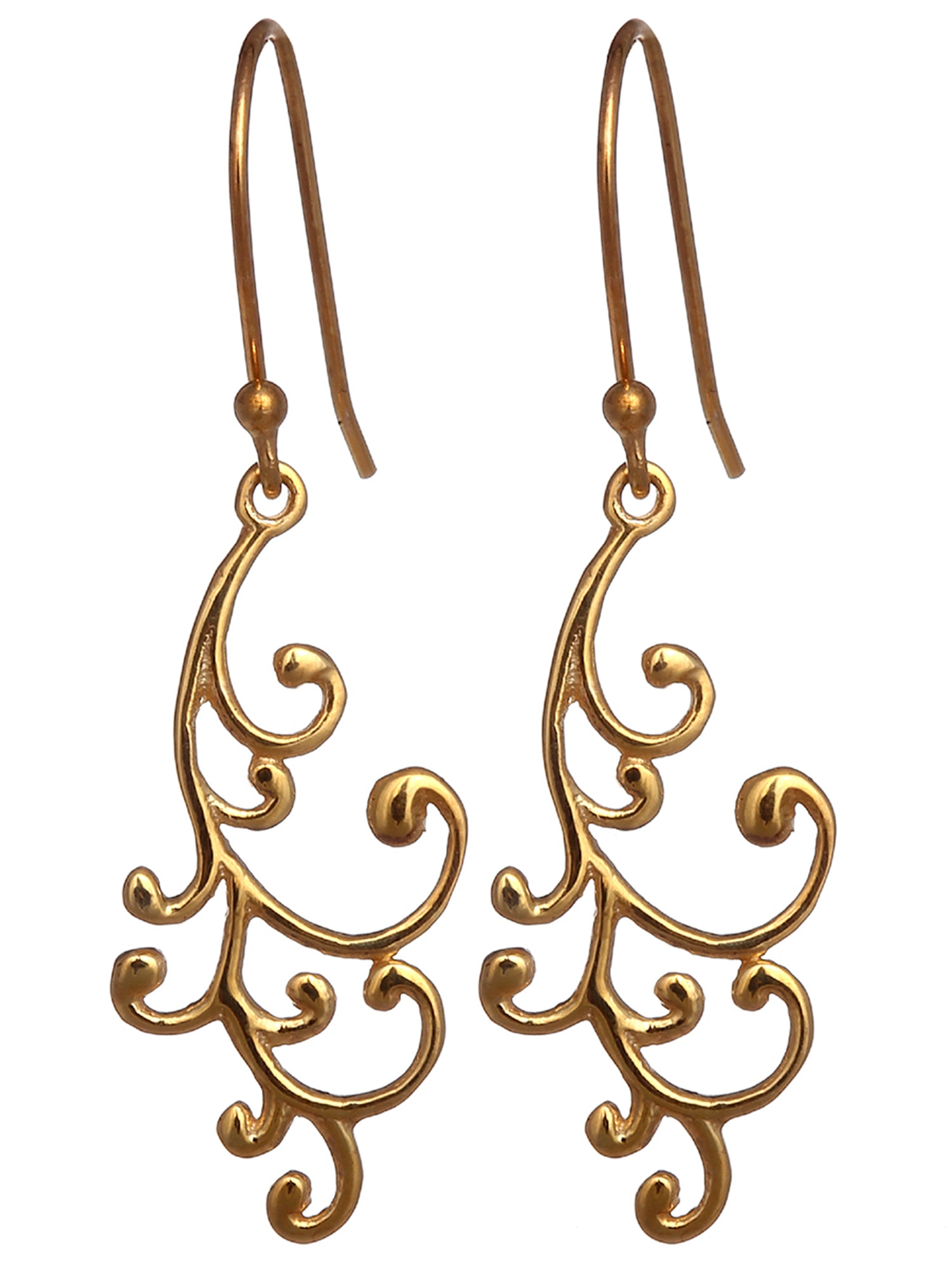 KUNUZ Gold Plated 925 Sterling Silver Dangler Earrings - view 3