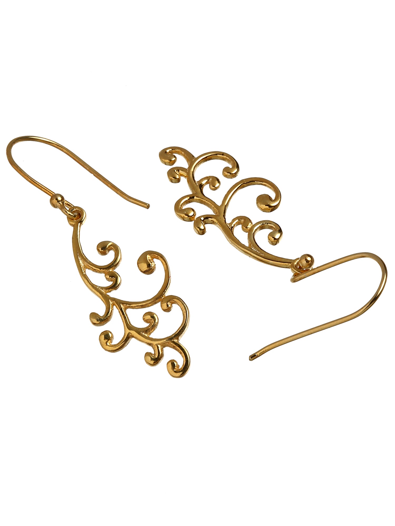 KUNUZ Gold Plated 925 Sterling Silver Dangler Earrings - view 4