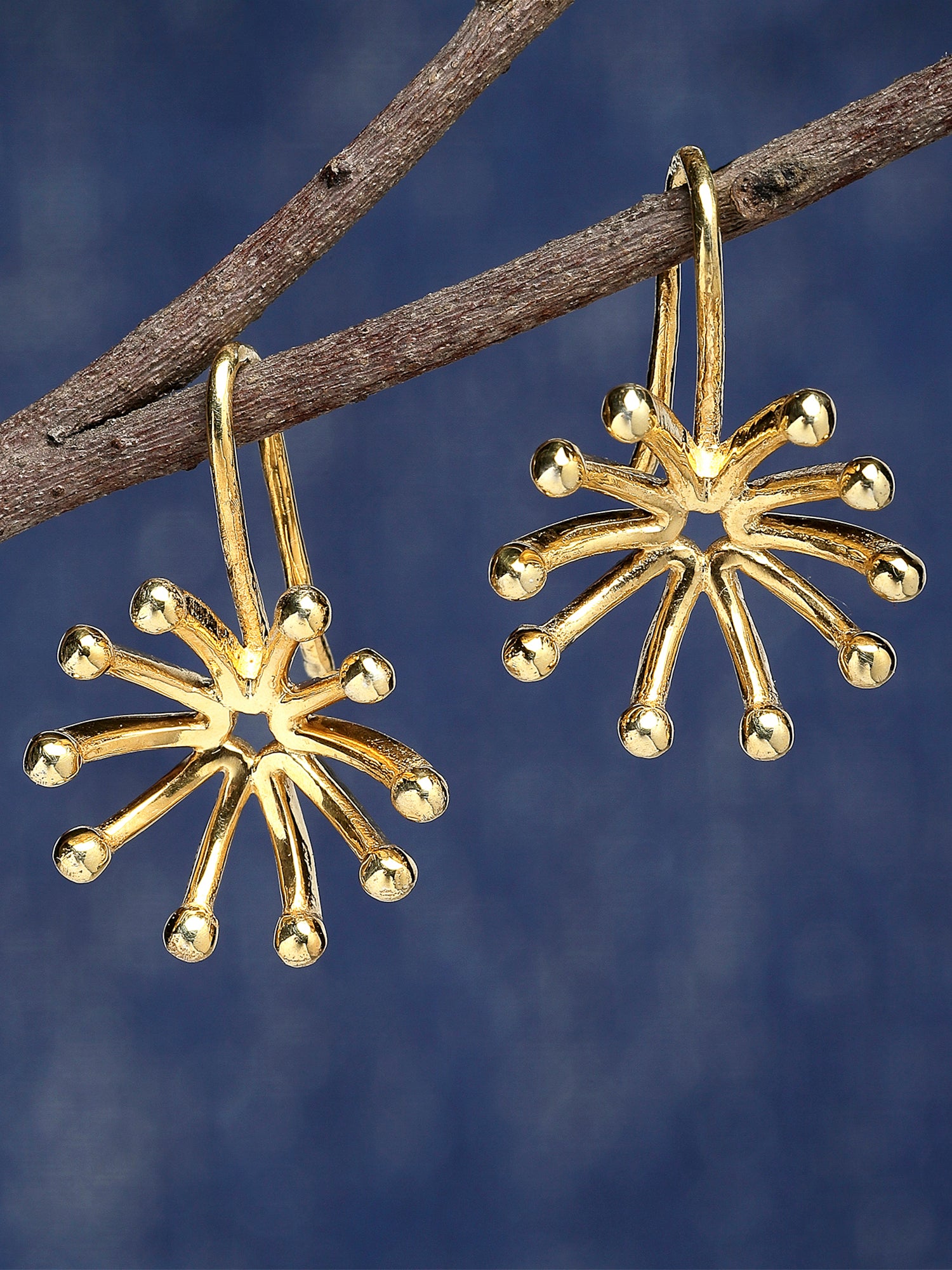 KUNUZ Gold Plated 925 Sterling Silver Stud Earrings - Image 1