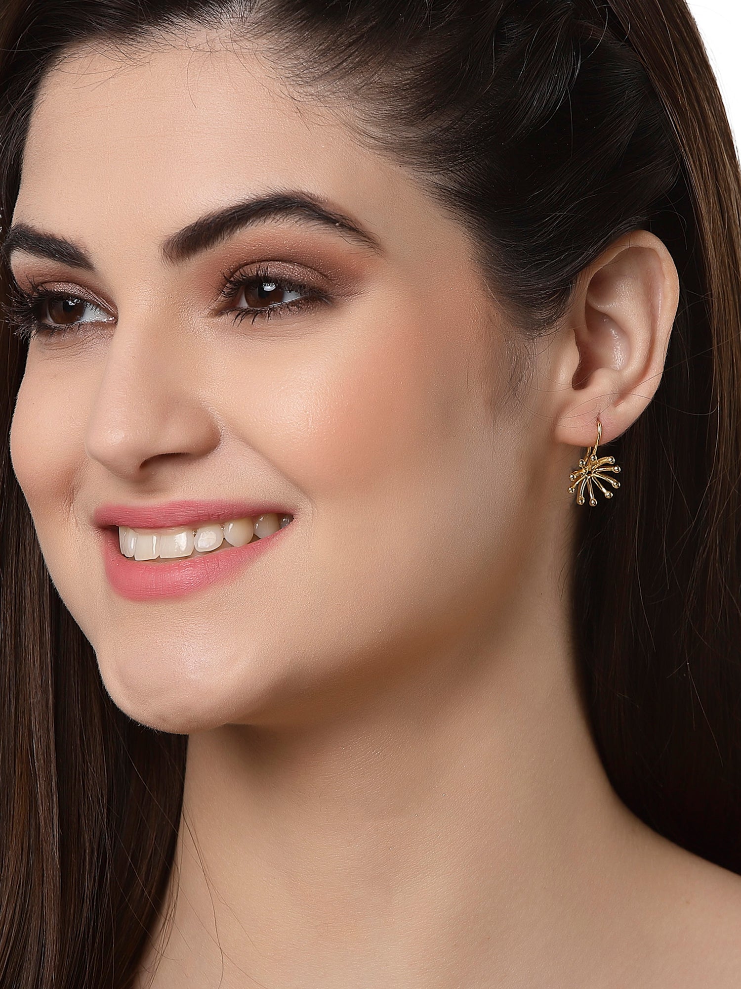 KUNUZ Gold Plated 925 Sterling Silver Stud Earrings - view 2