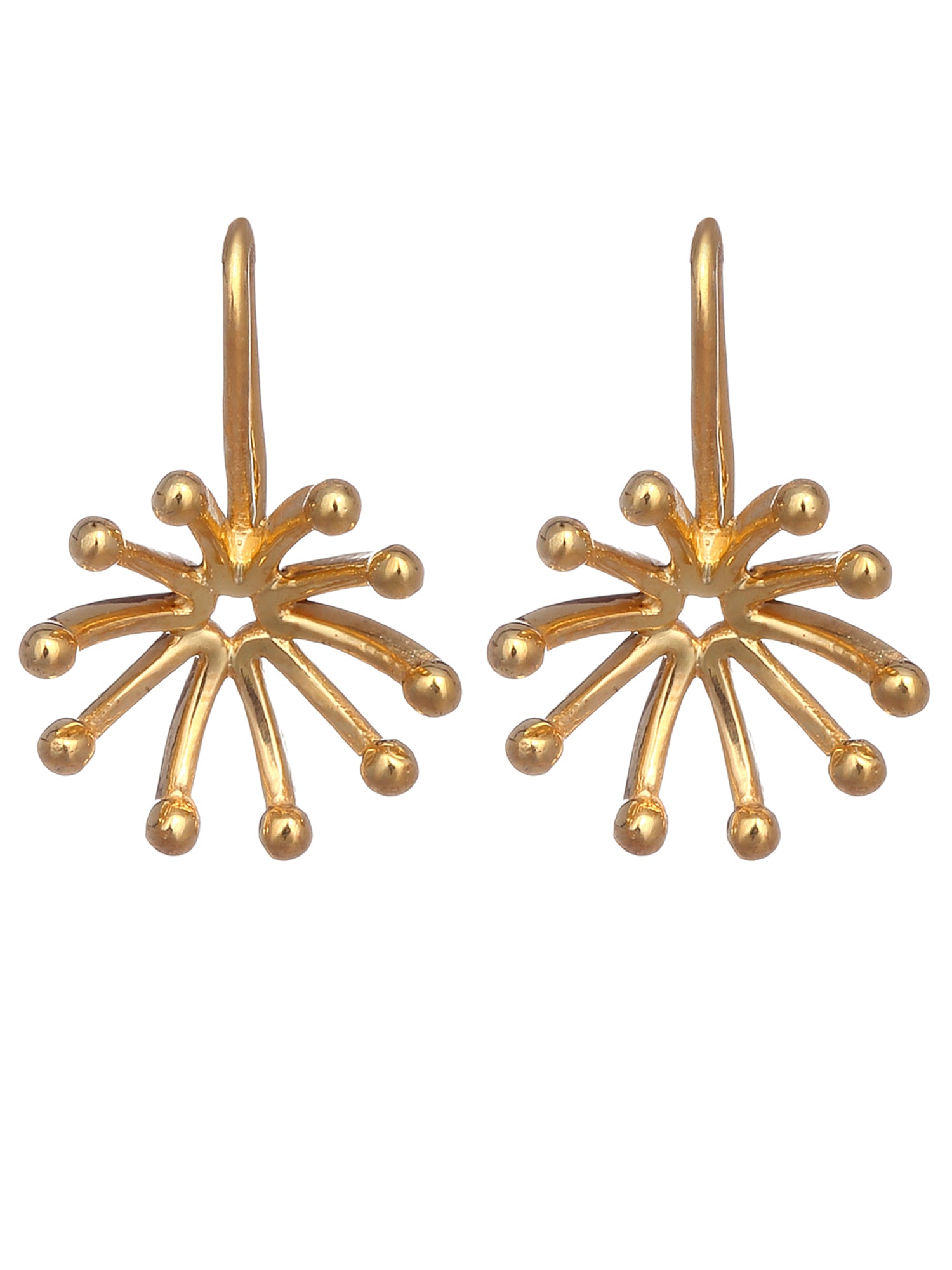 KUNUZ Gold Plated 925 Sterling Silver Stud Earrings - view 3