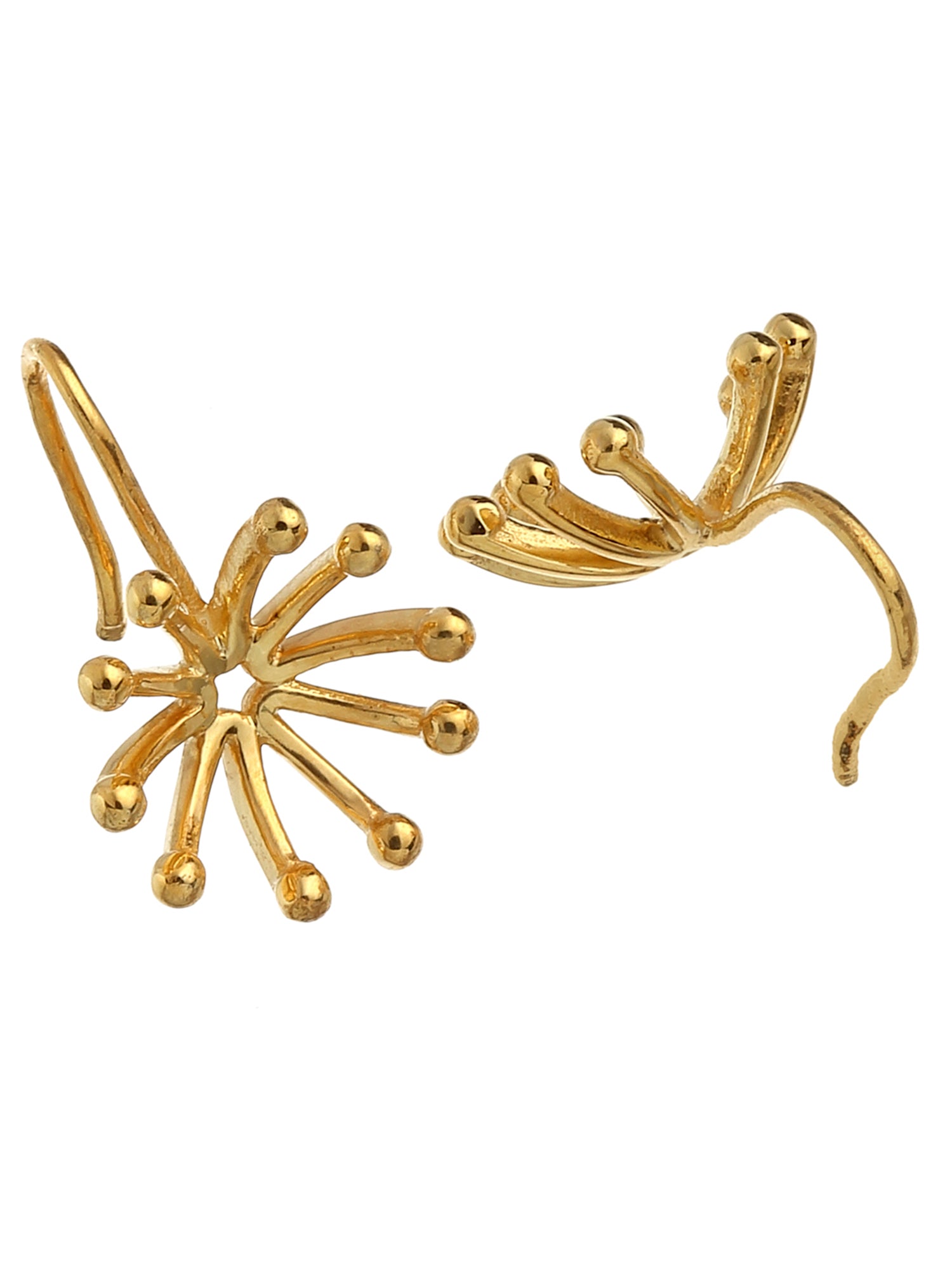 KUNUZ Gold Plated 925 Sterling Silver Stud Earrings - view 4