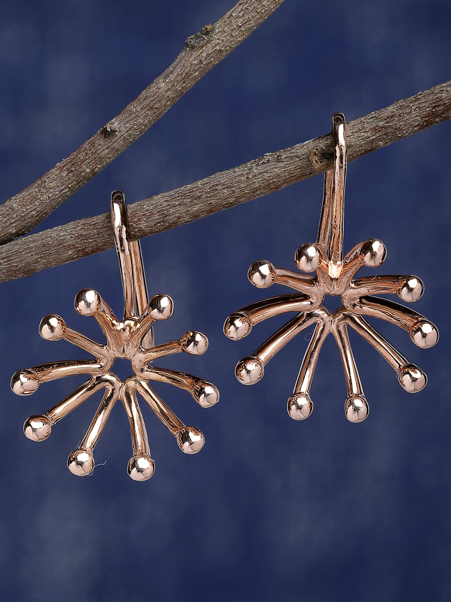 KUNUZ Rose Gold Plated 925 Sterling Silver Stud Earrings - Image 1