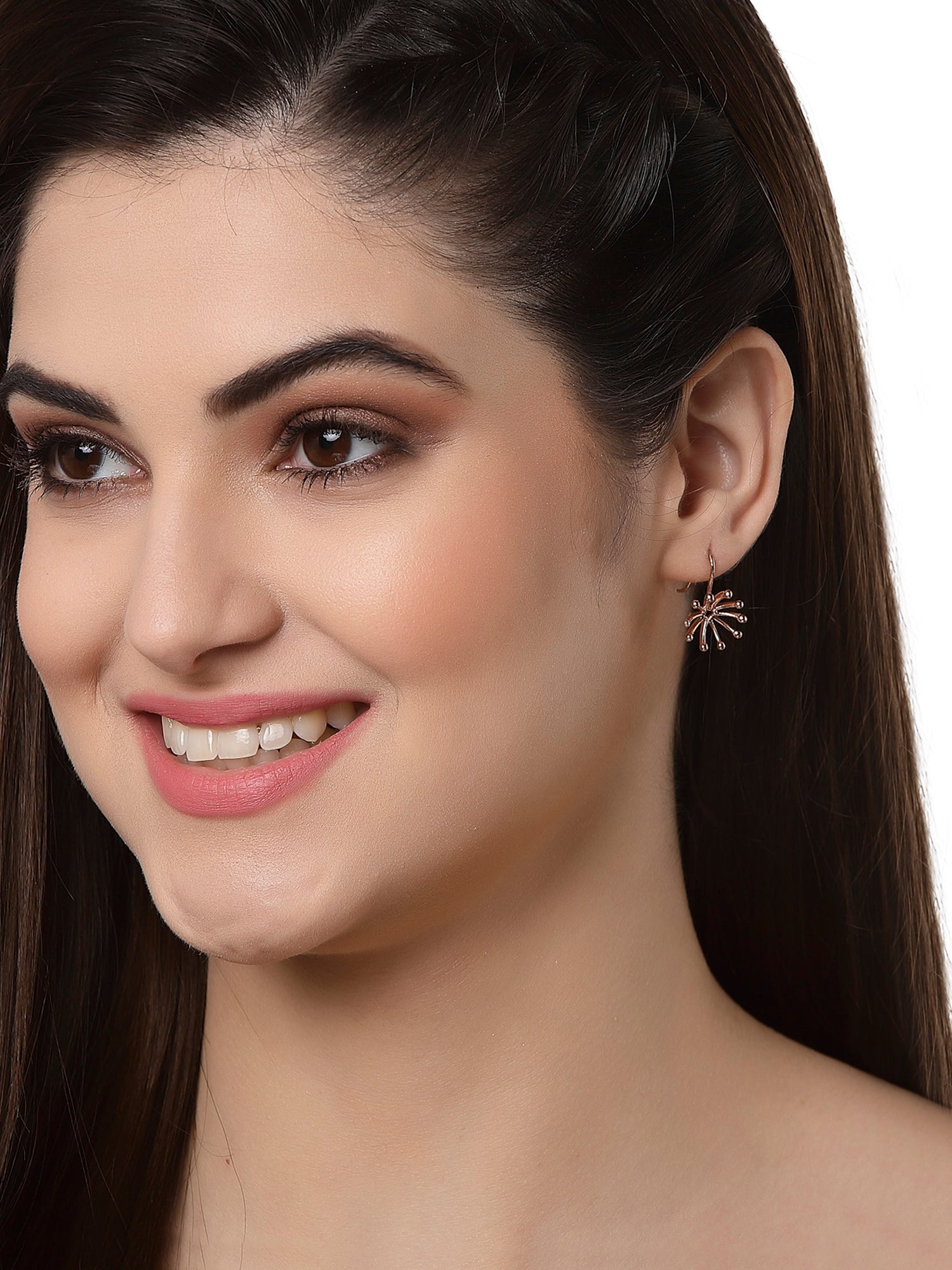 KUNUZ Rose Gold Plated 925 Sterling Silver Stud Earrings - view 2